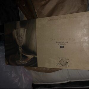 Cristal d'Arques Salzbourg Etched Goblets (Set of 4) - Clear Crystal